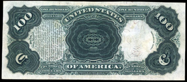 100 долларов США образца 1880 года