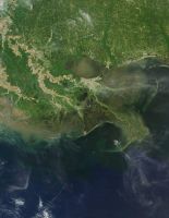 Разлив нефти в мексиканском заливе: снимки из космоса