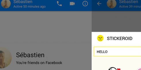 Stickeroid стал доступен в блог-платформе Hype и части пользователей Facebook Messenger