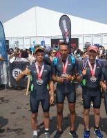 Здоровое тело и дух: работники асбестового комбината взяли серебро в командном триатлоне