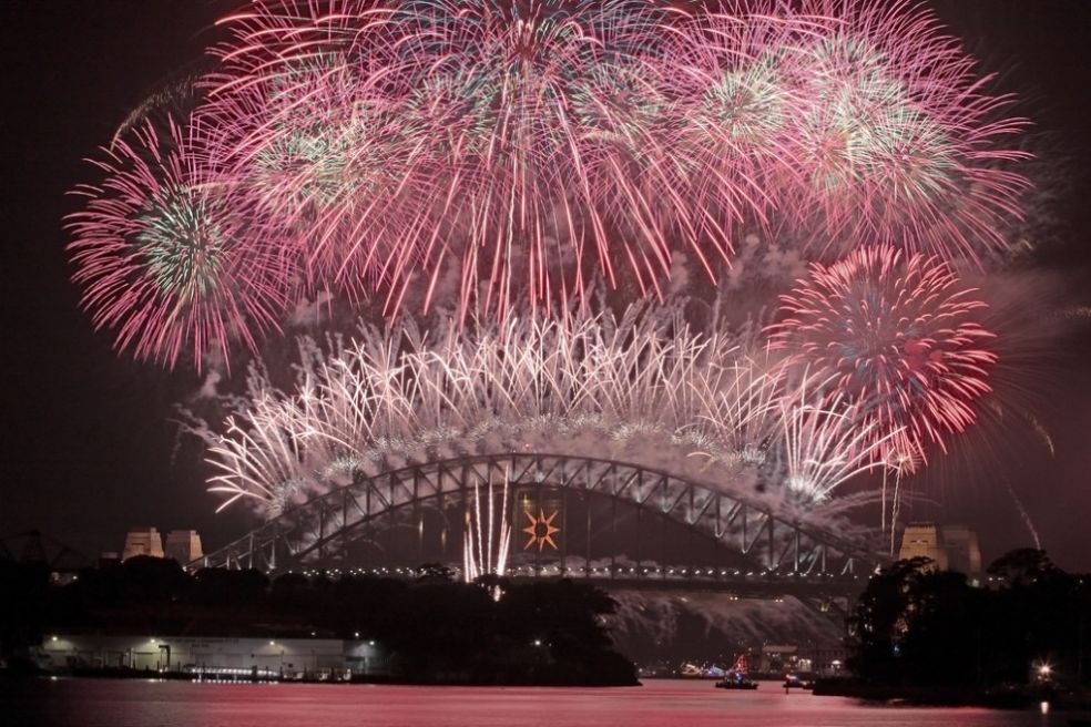 Новогодний фейерверк в Сиднее