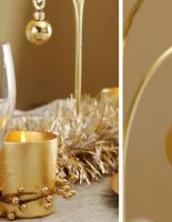 Новогодняя сервировка стола — “Золото и серебро” (фото)